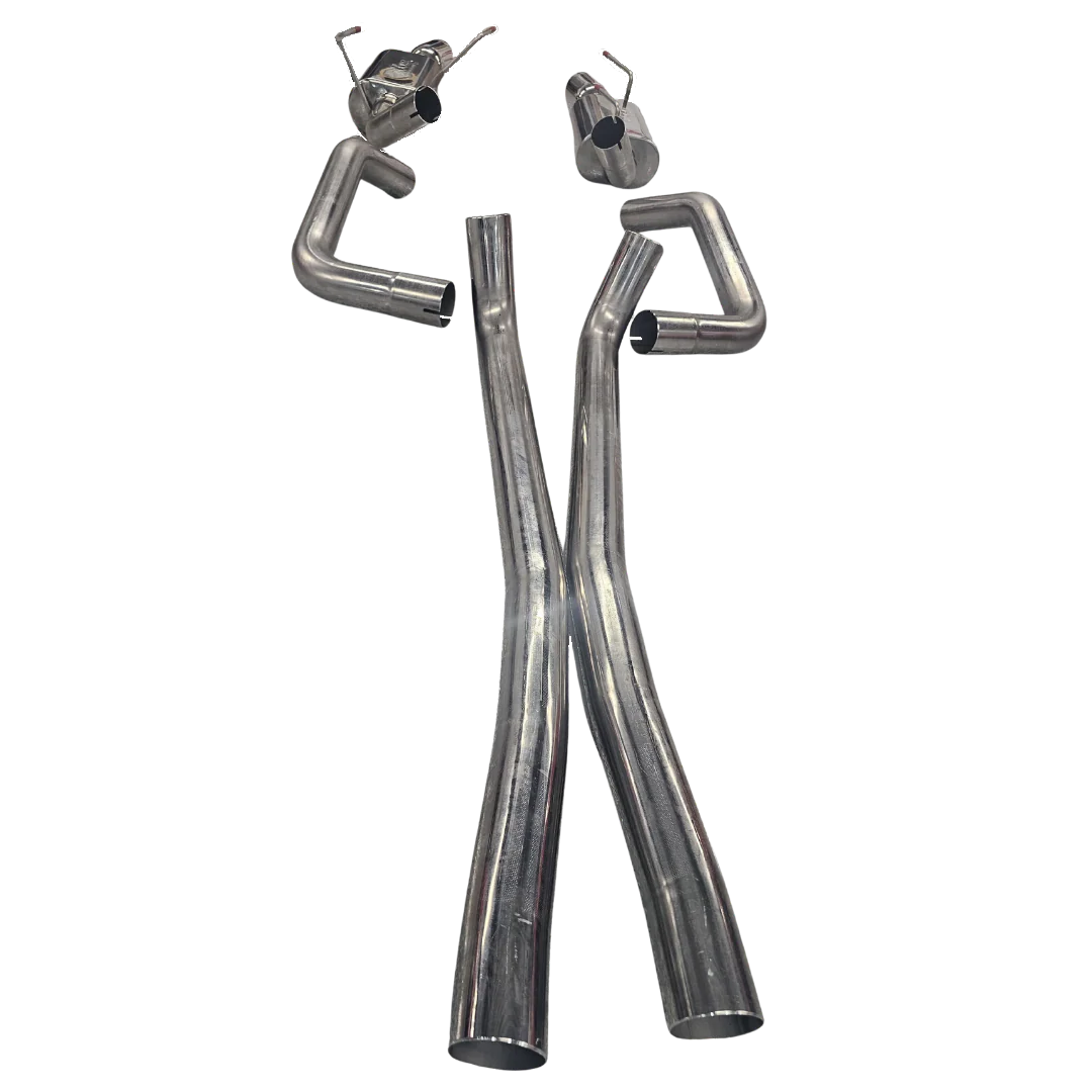 05-09 Mustang GT/07-09 GT500. 2-1/2" SS Cat-Back Exhaust w/ Oval Mufflers - Image 3