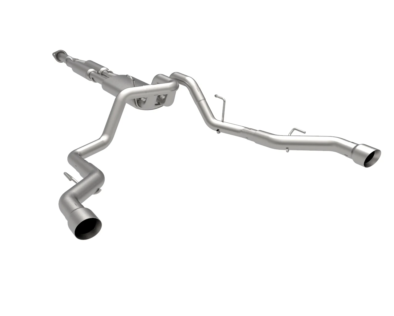 Dual Rear Exit Cat-Back w/Polished Tips. 2015-2020 F150 2.7L/3.5L/5.0L - Image 3