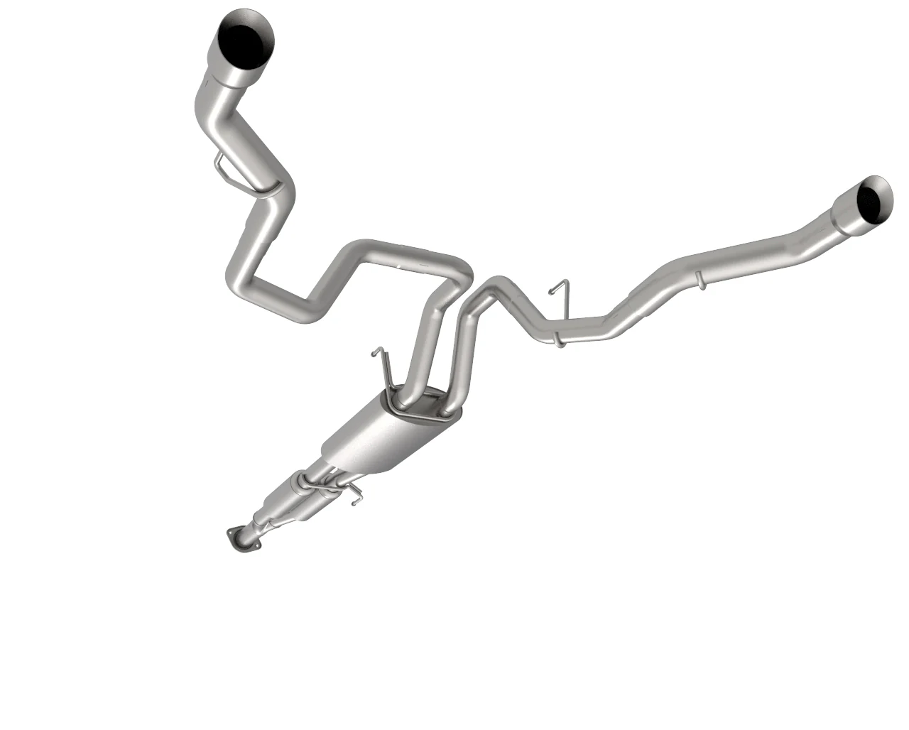 Dual Rear Exit Cat-Back w/Polished Tips. 2015-2020 F150 2.7L/3.5L/5.0L - Image 4