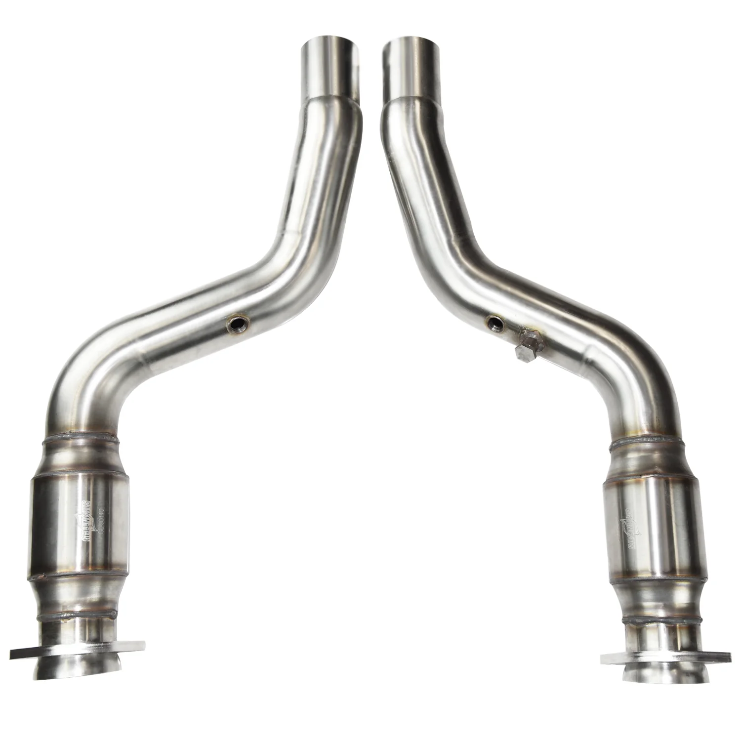 3" SS GREEN Catted OEM Connection Pipes W/EPS. 2012-2023 LX Platform 6.4L. - Image 2