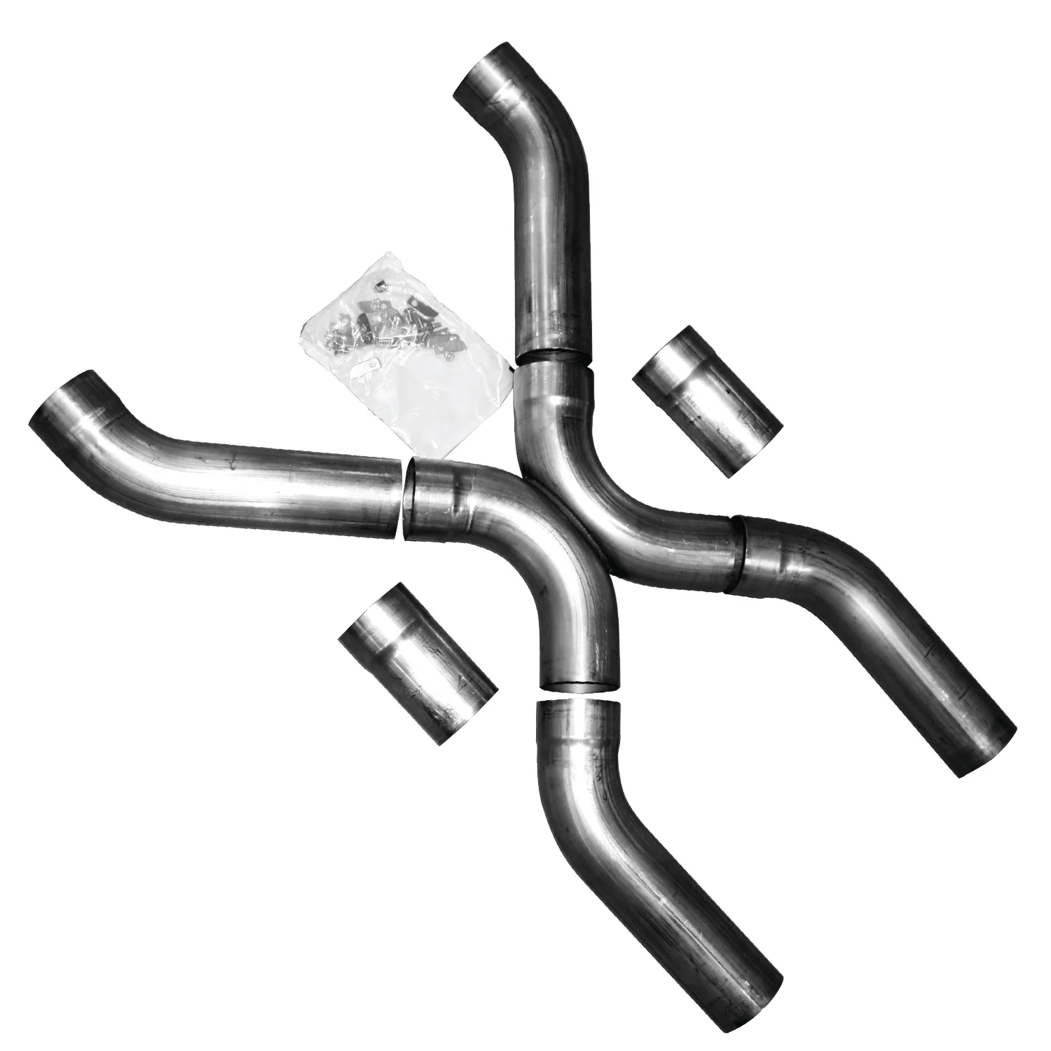 3" X-Pipe Kit - 16 Ga. 304 Stainless Steel - Image 2