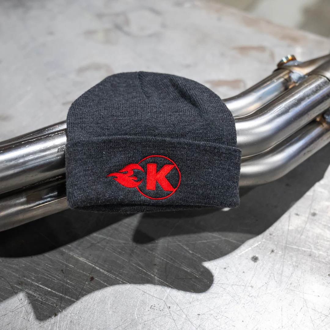 Kooks Grey K-Flame Logo Beanie - Image 3