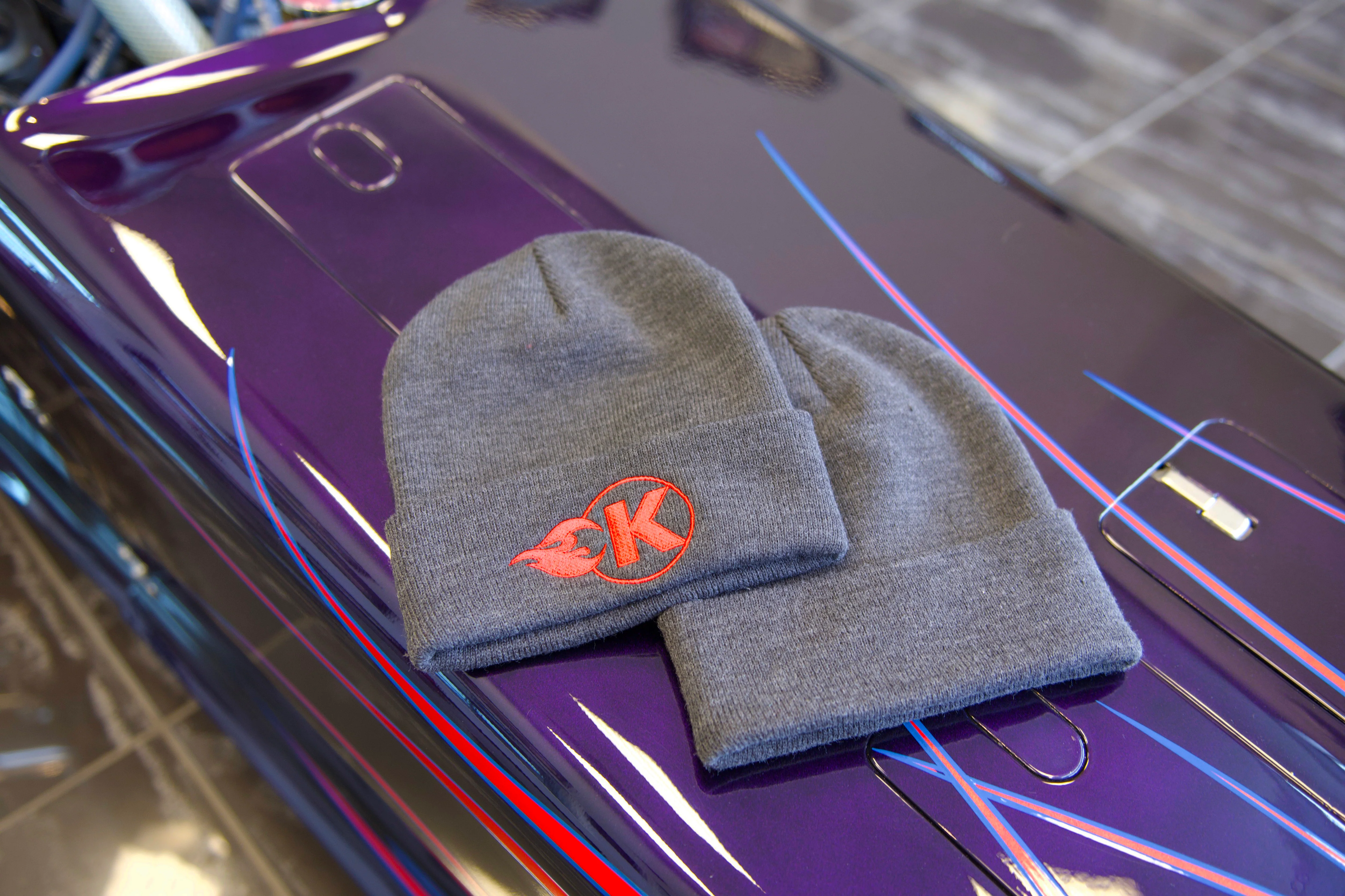 Kooks Grey K-Flame Logo Beanie - Image 5