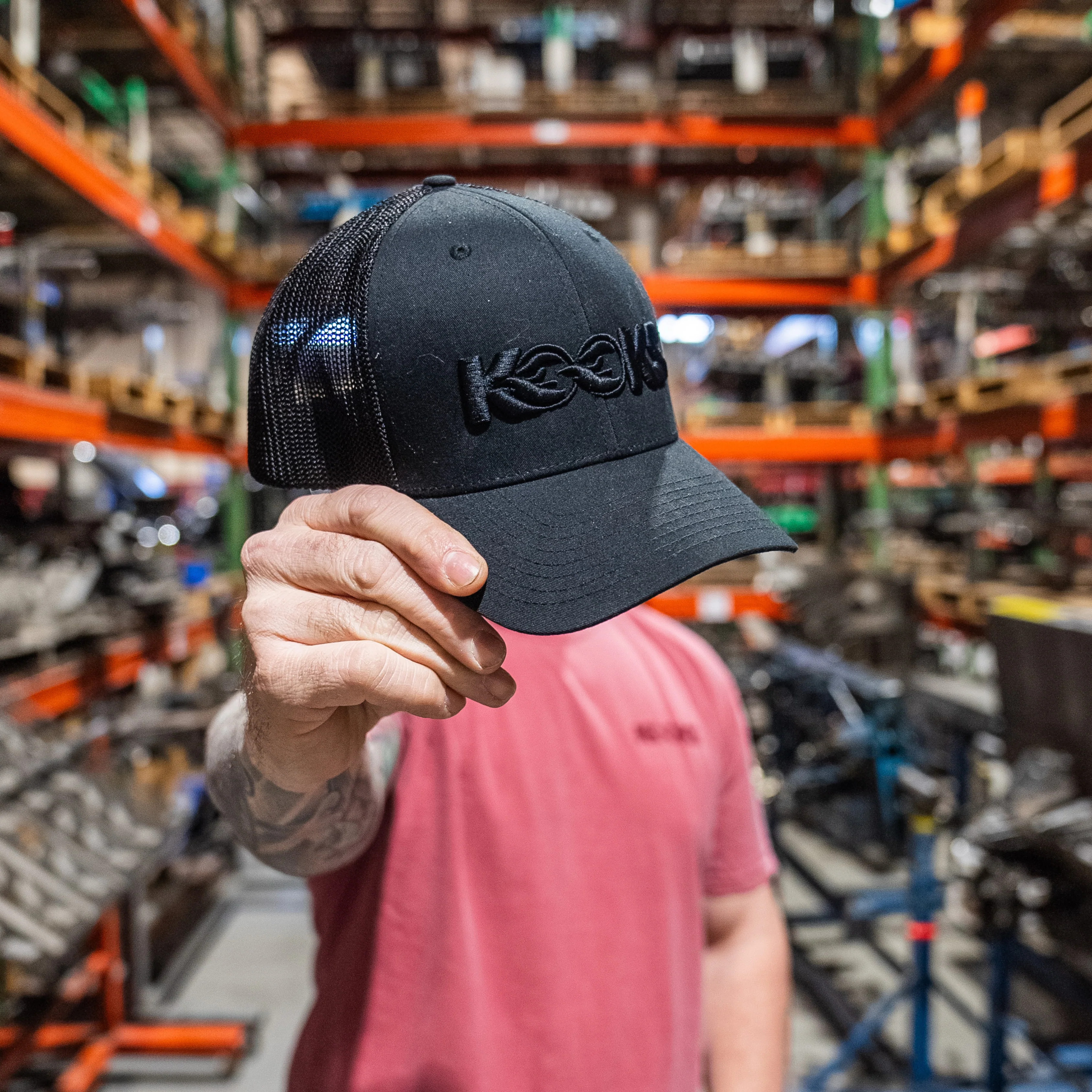 KOOKS Logo Hat - Black on Black Snapback - Image 2