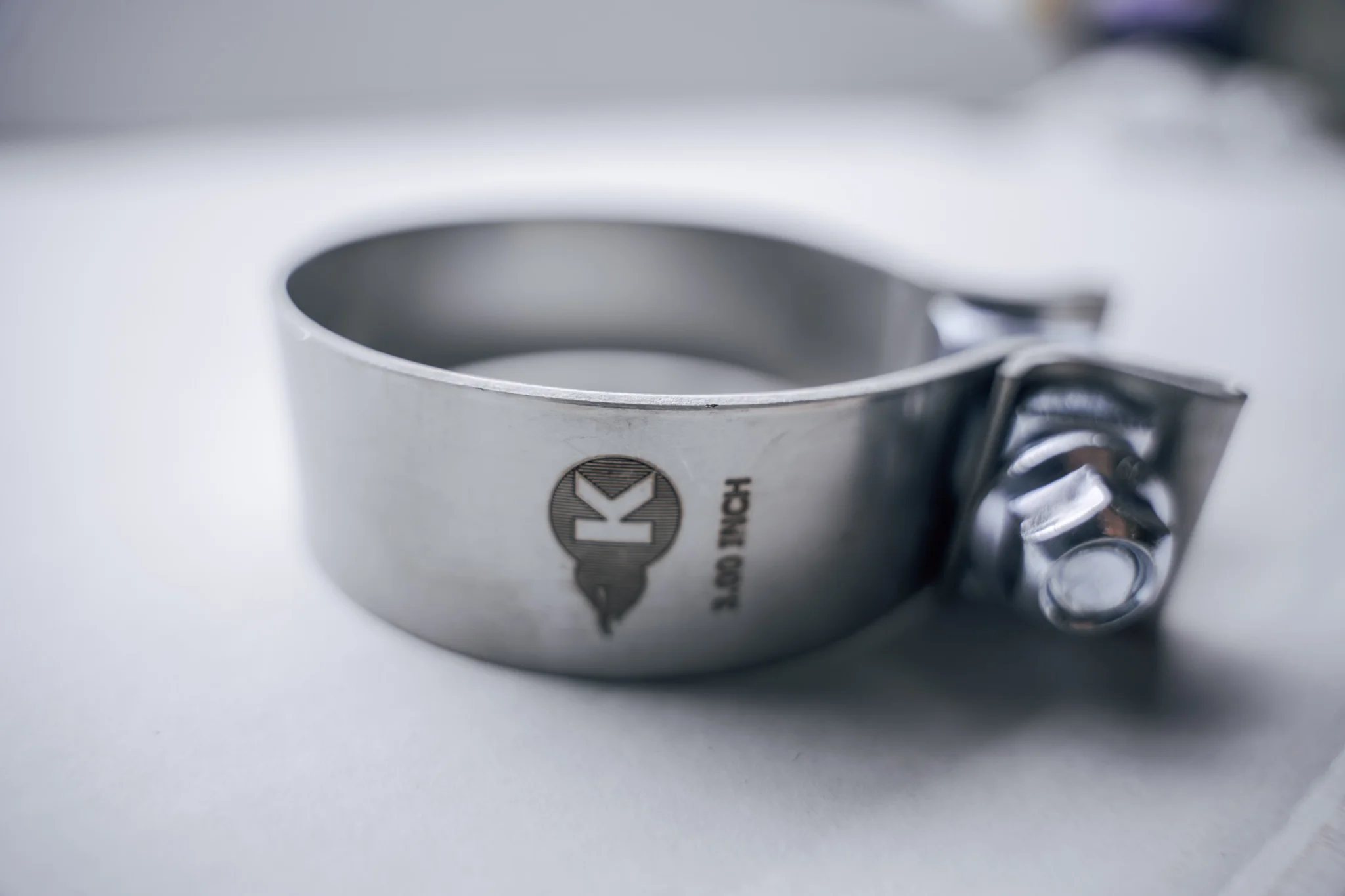 3" Stainless Steel Band Clamp for Notched Slip Joint Connections. - Image 2