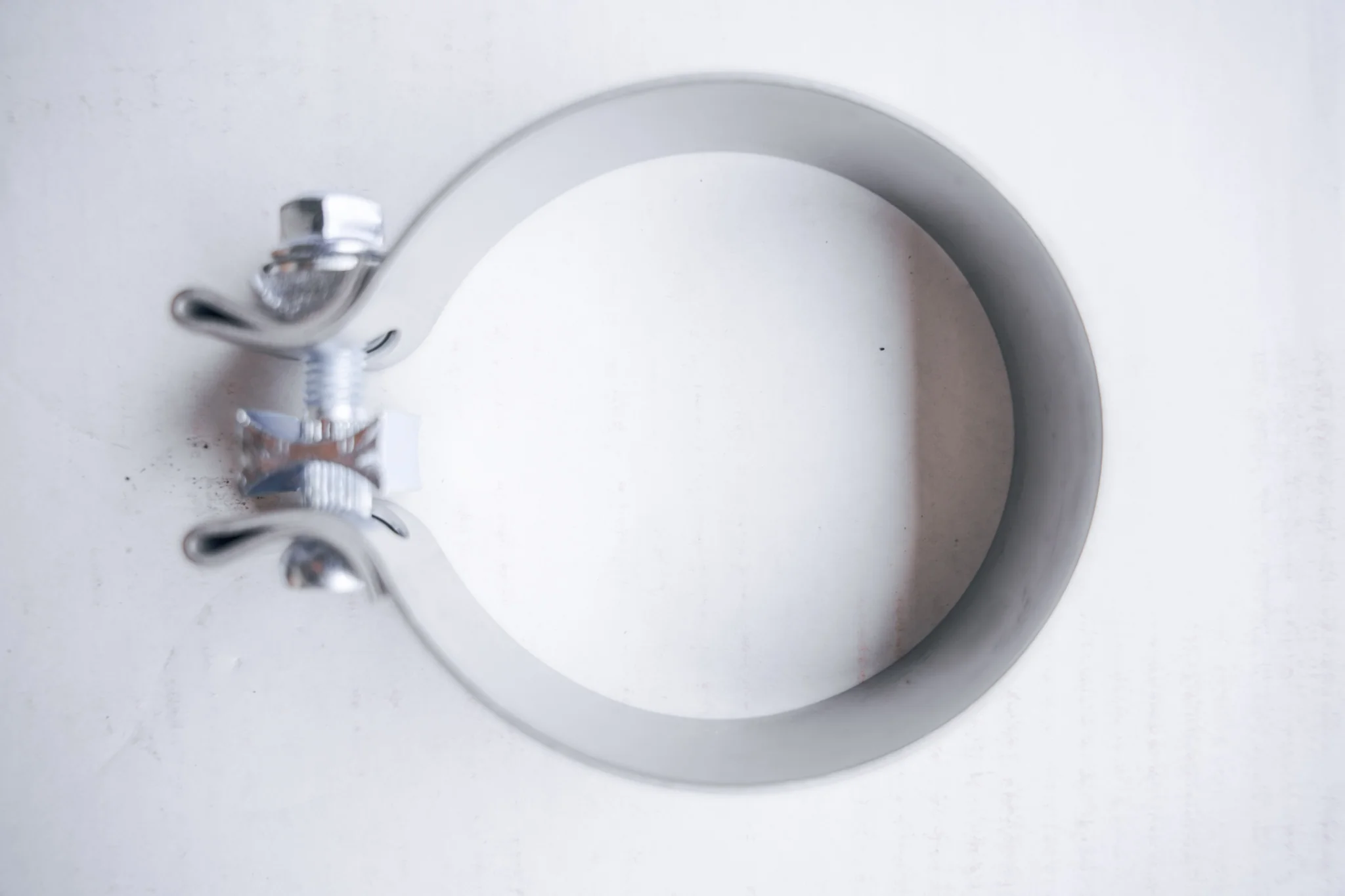 3-1/2" Stainless Steel Band Clamp for Notched Slip Joint Connections. - Image 2