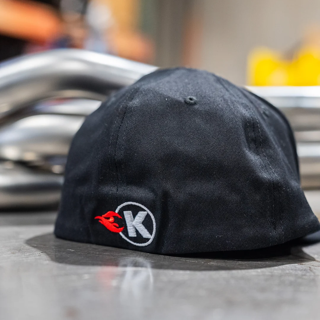 Kooks Black Flexfit K-Flame Logo Hat - Curved Brim - Image 5