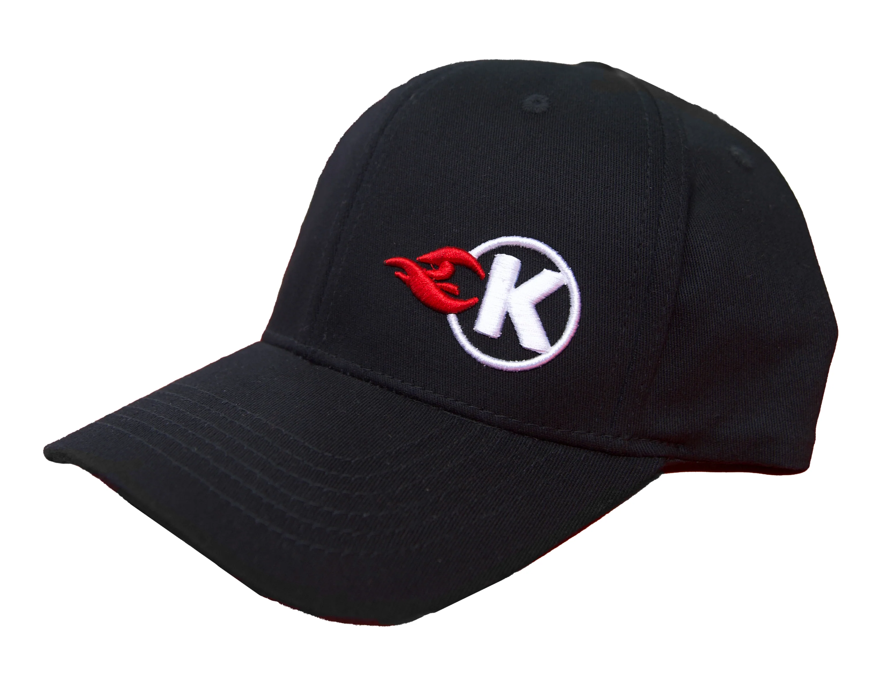 Kooks Black Flexfit K-Flame Logo Hat - Curved Brim - Image 6