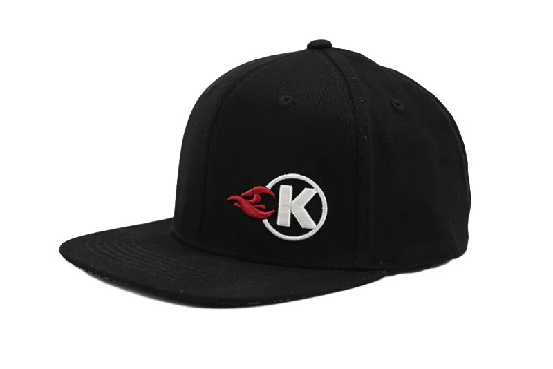 Kooks Black Flexfit K-Flame Logo Hat - Flat Brim - Image 4