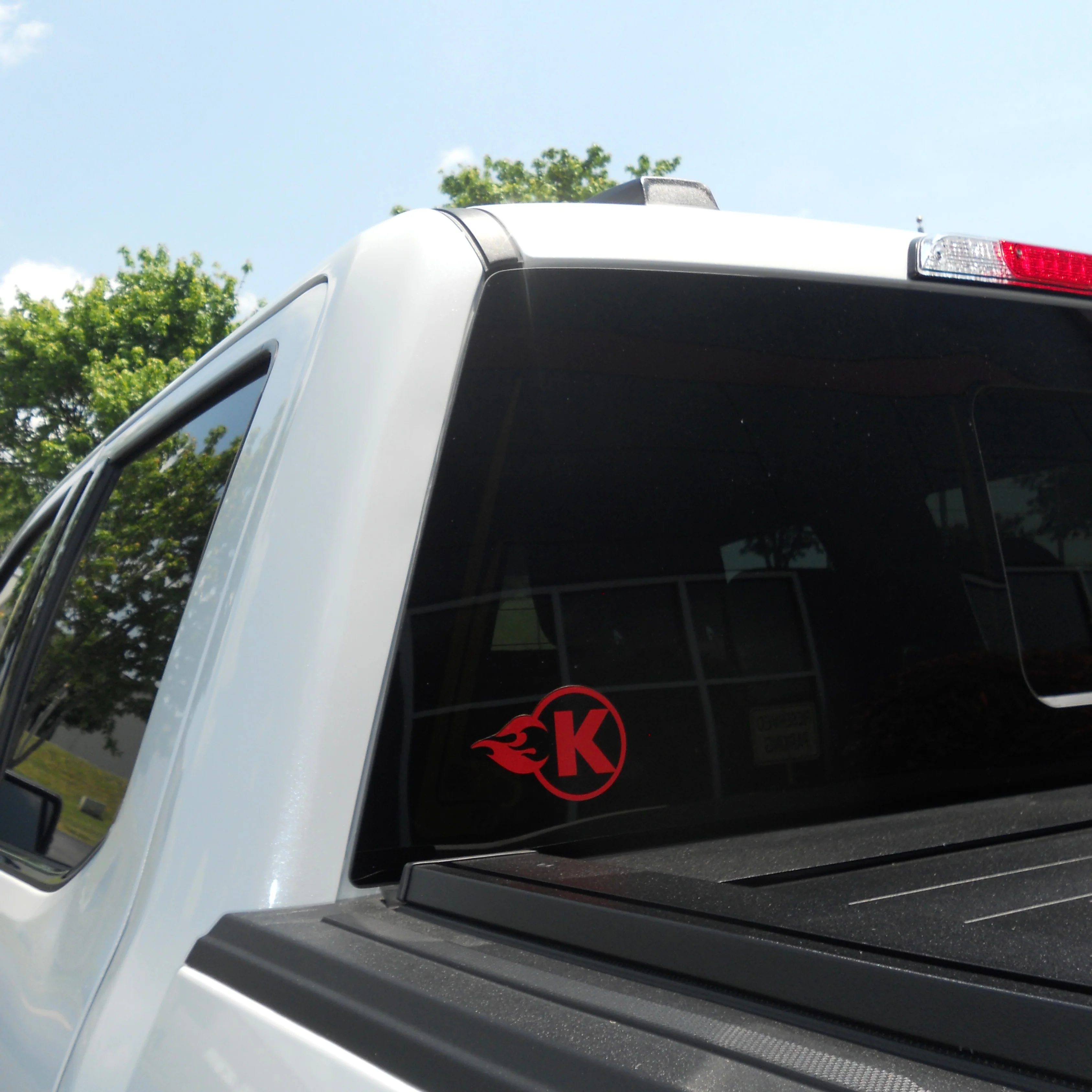 Red 4"x4" K-Flame Sticker - Image 2
