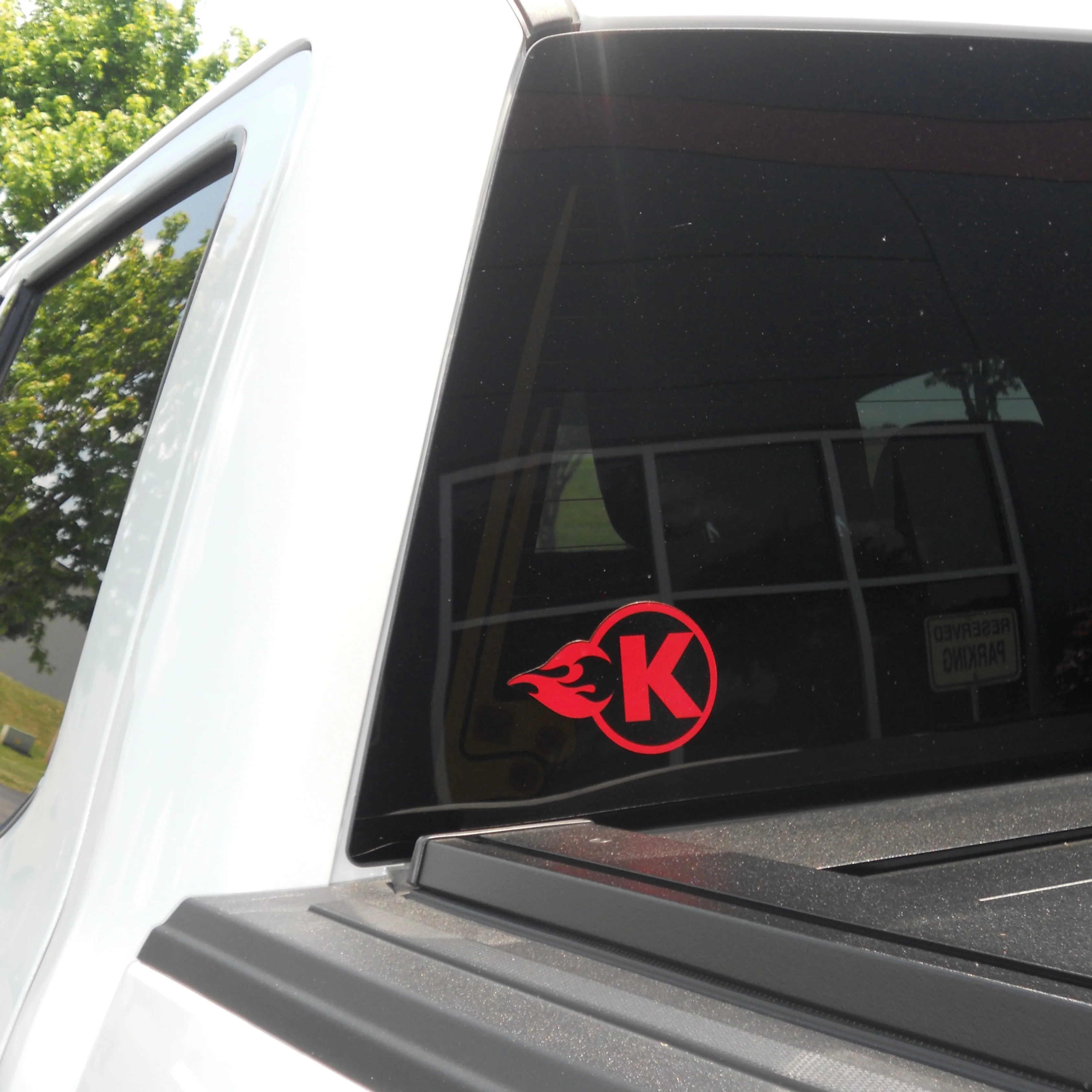 Red 4"x4" K-Flame Sticker - Image 3